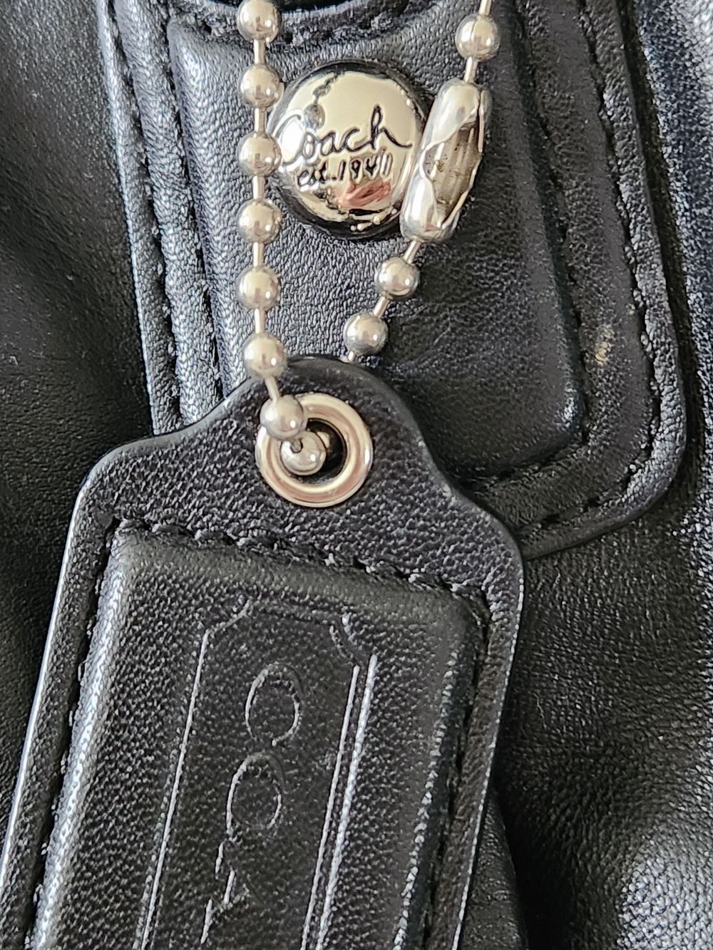 Coach Black Leather Kristin Satchel Handbag L1294-F22304 - Picture 3 of 15